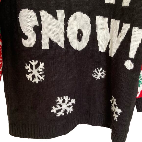 Blinking Lights Color Changing Christmas Sweater With Holiday Junior Size 2X NEW - Picture 16 of 16